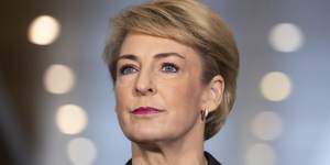 Rachelle Miller worked for Michaelia Cash,pictured,for eight months until July 2018.