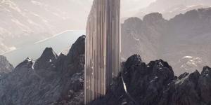 Trojena:Zaha Hadid Architects’ vision for a 330-metre skyscraper at the planned ski resort.