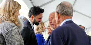 New York Mayor Zohran Mamdani exchanges words with the King at the 9/11 Memorial.