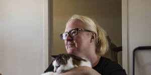 Megan Masters and cat Juno were happy to find a new home in better repair,but she says most homes that would be considered affordable were substandard. 