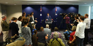 Attorney-General Christian Porter’s press conference in Perth this afternoon.