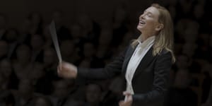 Cate Blanchett stars as a conductor in the film Tár.