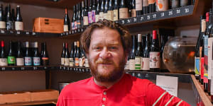Tim Cohen,owner of Brunswick East Wine Store in Lygon Street.