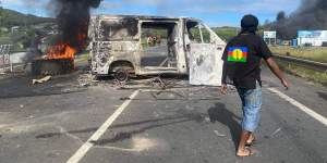 Scenes of destruction in New Caledonia after riots broke out this week.