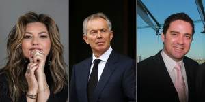 From left:singer Shania Twain’s first husband cheated on her with a friend;former British prime minister Tony Blair’s “close” relationship with Rupert Murdoch’s wife Wendi Deng reportedly broke up the marriage,and one-time AFL great Garry Lyon had a relationship with the wife of his best friend,Billy Brownless. 