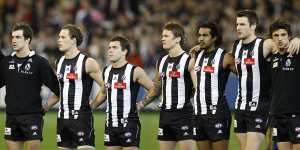 Brent Macaffer (left) and Heritier Lumumba (right) at Collingwood in 2010.