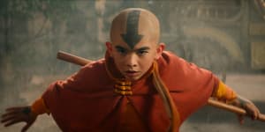 Gordon Cormier as Aang in Avatar:The Last Airbender.
