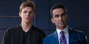 In AppleTV+ series Morning Wars,actor Nestor Carbonell (right) plays a weatherman cancelled for using a Native American term in his on-screen banter.
