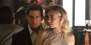  Tom Cruise,left,and Vanessa Kirby in a scene from Mission:Impossible - Fallout.