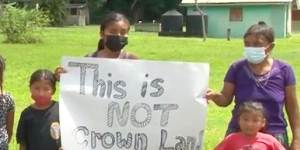 Indigenous protesters in Belize.