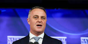 Shadow treasurer Tim Wilson during his recent address to the National Press Club.