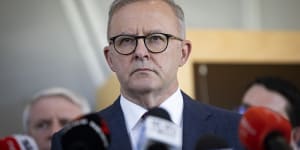 Prime Minister Anthony Albanese in Perth on Monday.