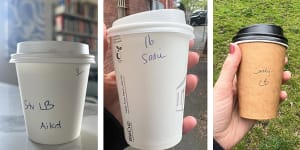Every time I order coffee,it’s name roulette. Sadie,Baby,Hayden. I’ve had them all