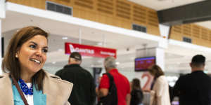 Qantas passenger Claudia Edwards would like to see staff shortages addressed.