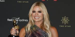 Sonia Kruger wins the Gold Logie Award on Sunday night.