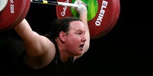 New Zealand weightlifter Laurel Hubbard.
