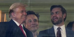 President Donald Trump,Elon Musk of the Department of Government Efficiency,and Vice President JD Vance.