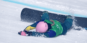 Amanda Reid’s crash in Cortina.