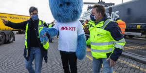 'Brexit Monster'makes appearance in Rotterdam