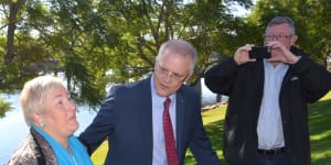 Prime Minister Scott Morrison,with outgoing Gilmore MP Ann Sudmalis in 2018.