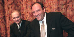 "The Sopranos"creator David Chase with actor James Gandolfini,who played Tony Soprano,in 1999. 