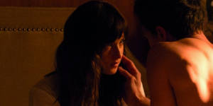 Dakota Johnson and Jamie Dornan in the film adaptation of Fifty Shades of Grey.