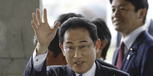 Prime Minister Fumio Kishida was visiting a port in Wakayama in central Japan when an apparent smoke bomb was thrown at him.