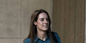 Nicole Hamer outside the Federal Court in Sydney on Wednesday.