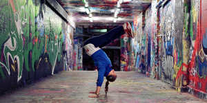 Patricia Crasmaruc practises for the street dance festival Destructive Steps in the documentary Keep Stepping.