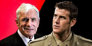 Ben Roberts-Smith,who has been employed by Seven West Media since 2014,and Kerry Stokes. 