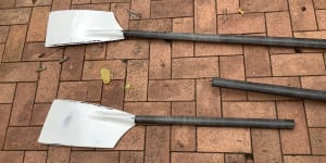 Owner comes forward after broken oars pulled from Brisbane River