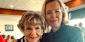 The author with her mother.