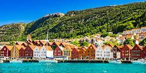 Bryggen,the historic wharf in Bergen,Norway.
