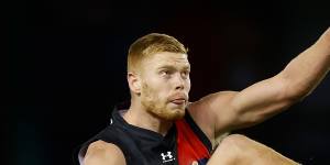 Peter Wright booted seven goals for the Bombers in their win over the Bulldogs.