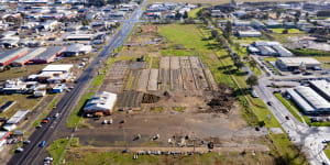 Sale yards in Ballarat that were to be converted into accommodation for Commonwealth Games athletes.