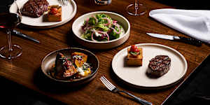 The steak selection at The Woodhouse.