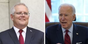 Prime Minister Scott Morrison has spoken with US President Joe Biden.