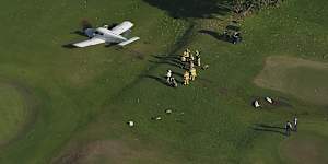 The aircraft was substantially damaged while those on board sustained minor injuries.