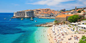 British travellers plan on hitting Europe’s beaches,like this one in Dubrovnik,Croatia,over Australia’s.
