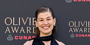 Rosamund Pike at the Olivier awards on Sunday night. 