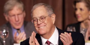 David Koch,pictured in 2012,has died at the age of 79.