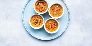 This rich custard treat is very similar to a creme brulee.