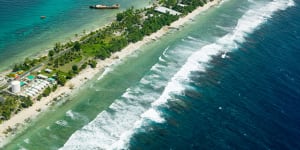 Tuvalu is a tiny nation vulnerable to rising sea levels. 