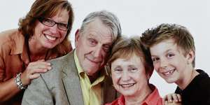 Part of the family:Rosie with her father,Geoff,stepmother,Josephine,and Luke,in 2012. 