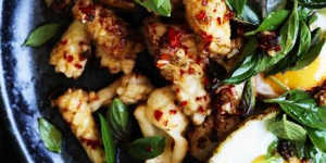 No-trouble Thai:Squid with chilli and basil.