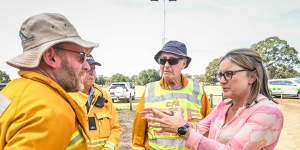 Victorian Premier Jacinta Allan visiting Pomonal last week,after a bushfire ripped through the area.