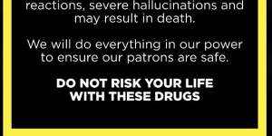 An alert posted on Revolver Upstairs'Facebook page in 2017 after a bad batch of ecstasy pills was linked to the death of five males.