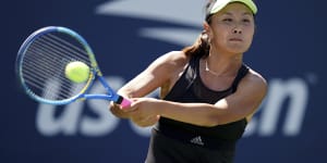 Peng Shuai at the US Open. 