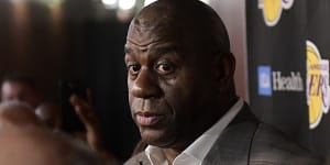 NBA legend Magic Johnson opted for a cash payment of $US4 million rather than F45 shares,after the successful IPO. But he is faring less well on the deal to receive $US5 million in shares - based on future vesting events - which were linked to increases in the company’s market capitalisation.