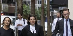 Taylor Auerbach’s lawyer Rebekah Giles (left) and Lisa Wilkinson’s barrister,Sue Chrysanthou,SC,outside the Federal Court in Sydney on Thursday.